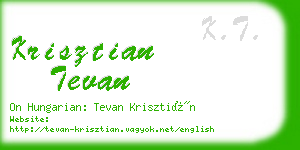 krisztian tevan business card